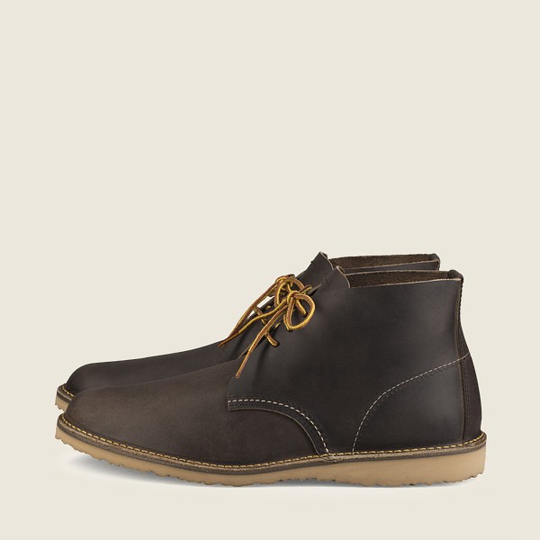 Red Wing Mens Weekender – Chukka Rough & Tough Leather - Heritage Shoes Dark Grey - 4035AFJLY